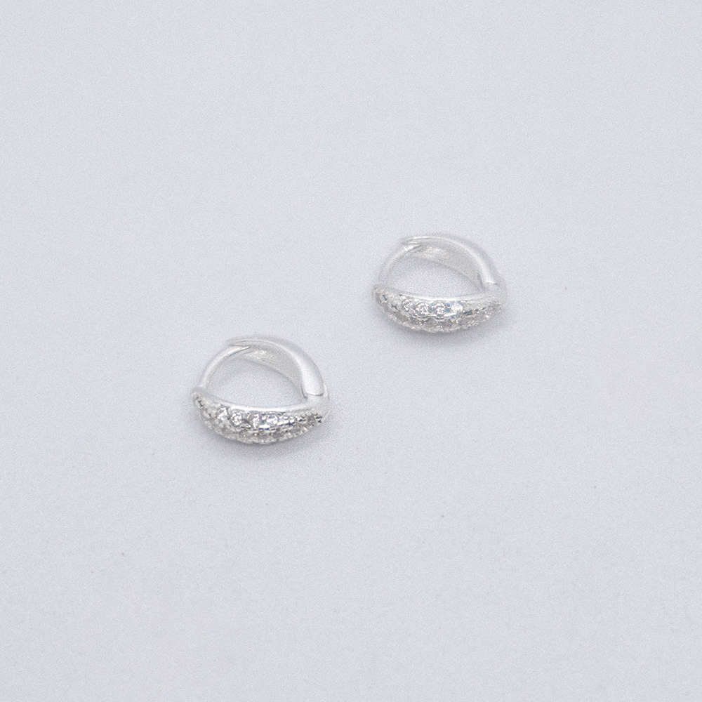 미니 글로우 원터치귀걸이 실버925 Mini Glow One-touch Earring - 상세 이미지 3
