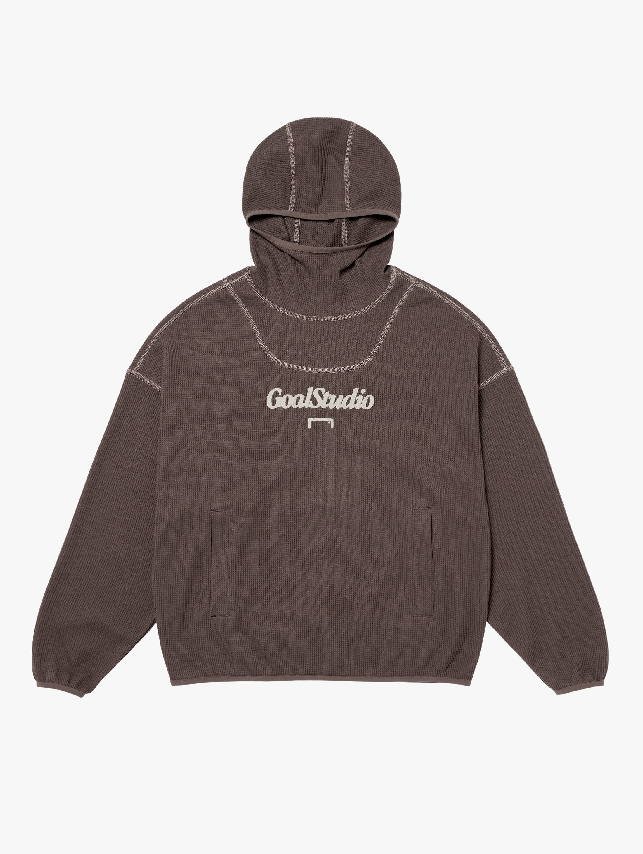 WAFFLE OVER FIT HOODIE-INDIE PURPLE - 상품 이미지