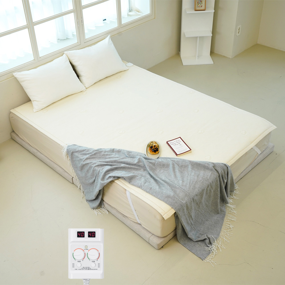 탄소매트 오가닉 면 전기요 EMF 전자파 안심 세탁 슈퍼싱글