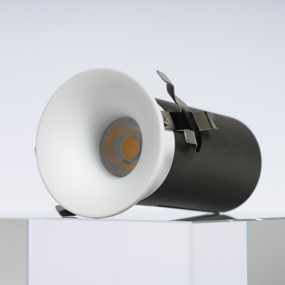 LED 35mm(1.5인치) 다운라이트 COB 안티글레어 5W 3000K 커브드 DC타입 - 상품 이미지