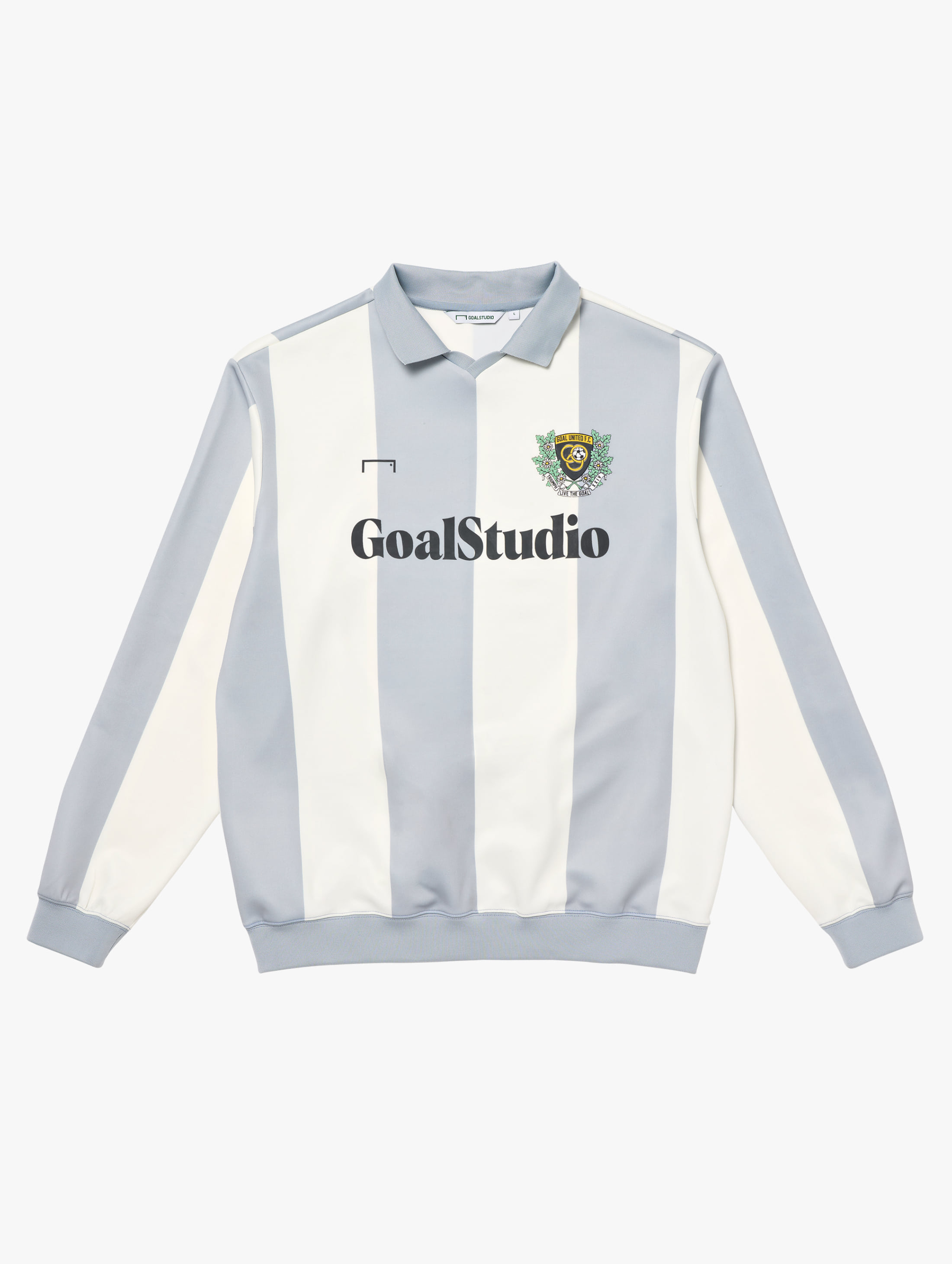 EMBLEM COLOR BLOCK GAME SHIRT-LIGHT GREY - 상품 이미지