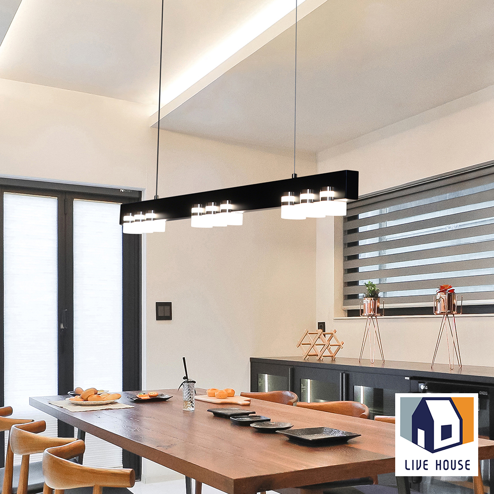 LED 식탁등 카페 인테리어 조명 씨라인 일자 펜던트 6등 화이트