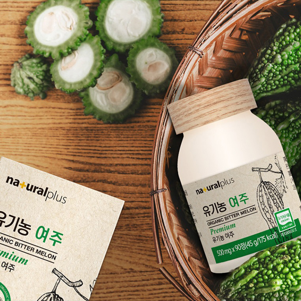 국내산 유기농 여주 100% 여주추출분말 여주정 500mg x 90정 3개월분 대용량 - 상품 이미지