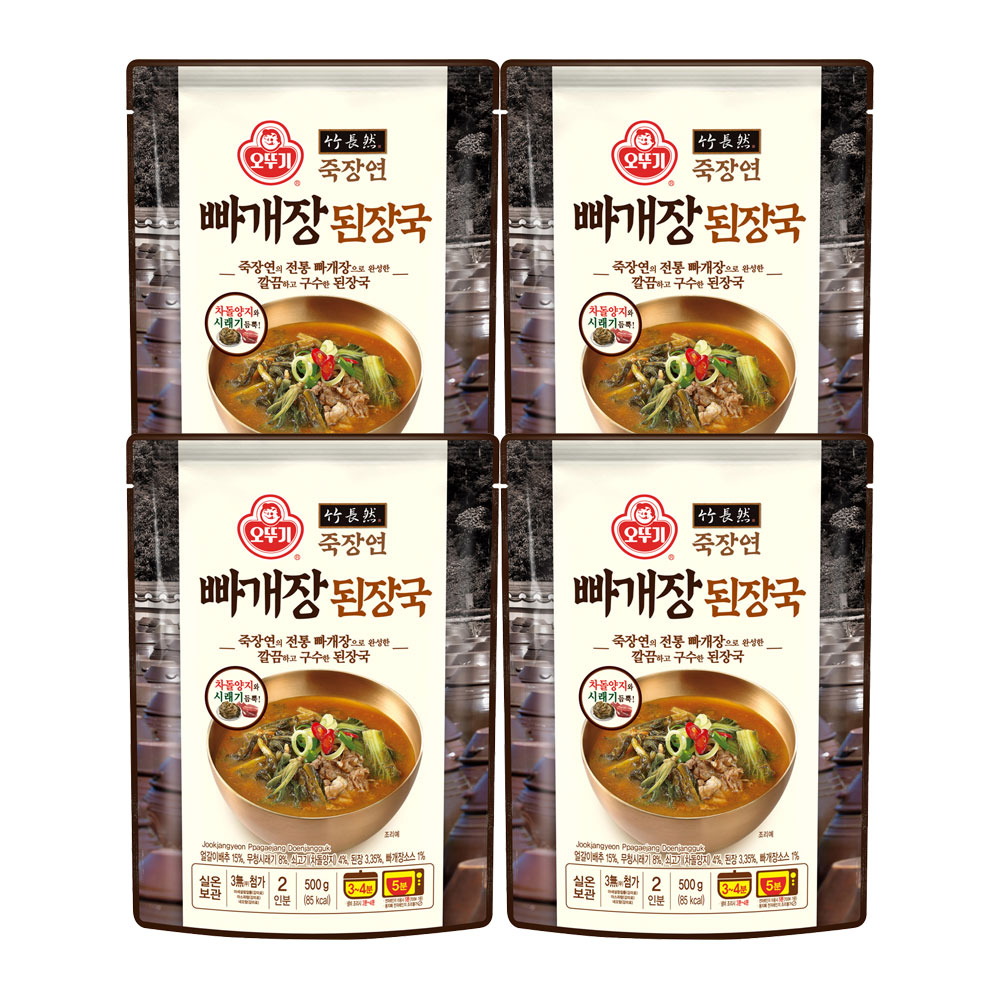 오뚜기 죽장연 빠개장 된장국 500g 4개 - 상품 이미지