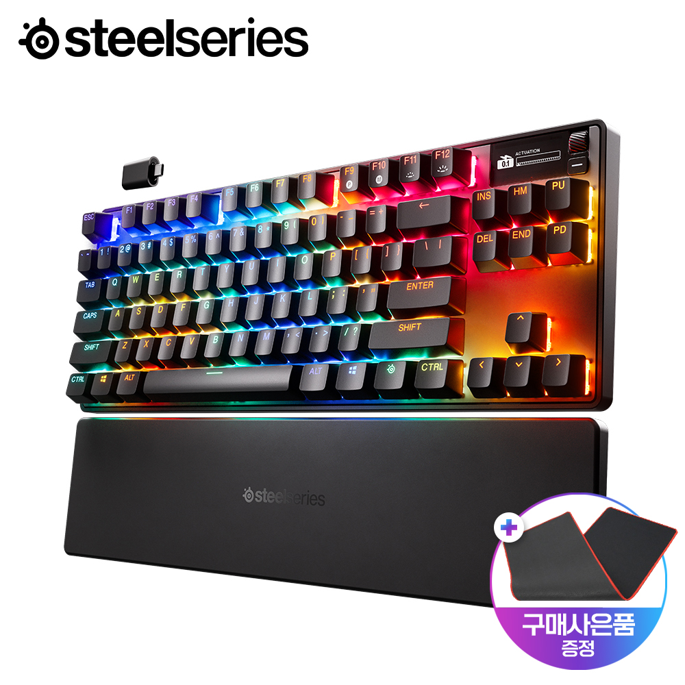 스틸시리즈 Apex Pro TKL WL Gen3 기계식 무선 키보드 영문각인/장패드 행사