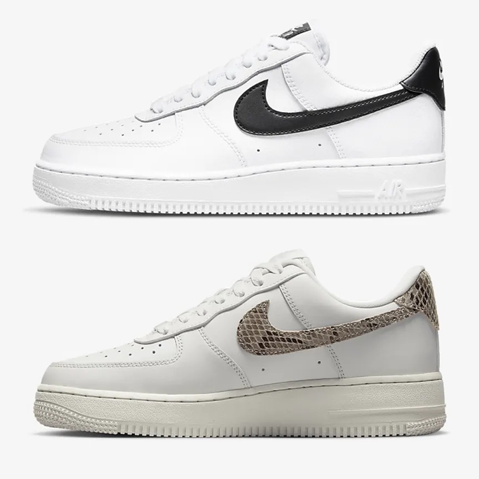 매장판 나이키 에어 포스 1 07 화이트 블랙 뱀피 팬텀