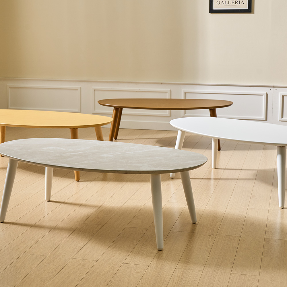 모드 낮은 거실 소파테이블 좌식 테이블 식탁 좌탁 밥상 타원형