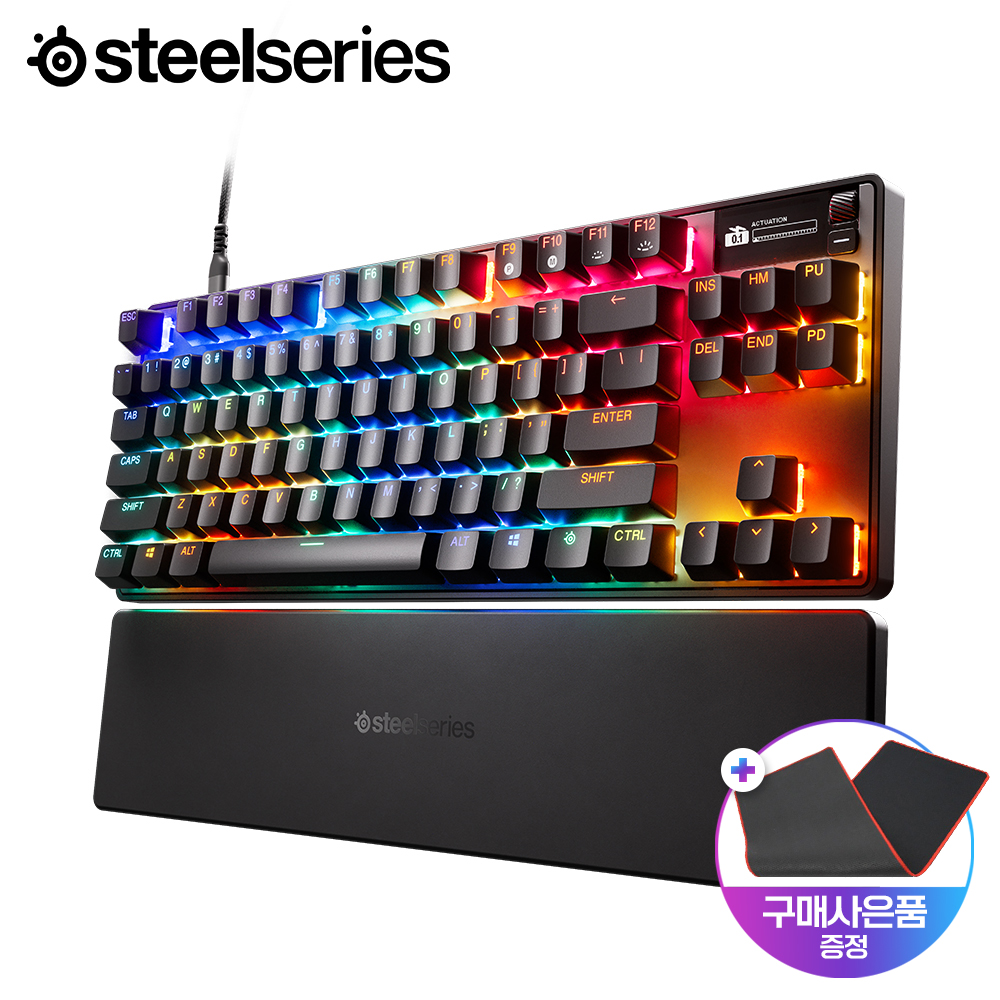 스틸시리즈 Apex Pro TKL Gen3 자석축 기계식 키보드 영문각인 / 장패드 행사