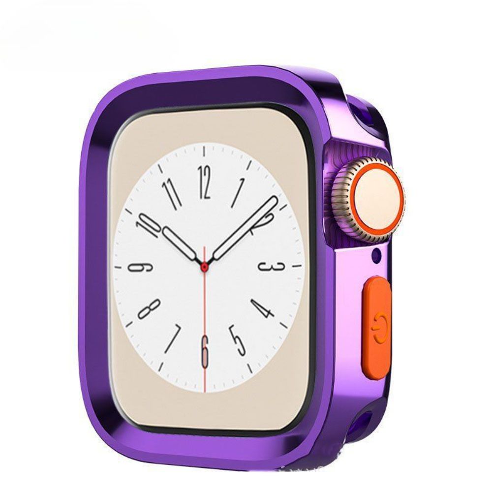 애플워치 10세대 액정 케이스 티타늄 도금 실리콘 베젤 커버 검정색 iwatch S9/8/7 45mm - 상세 이미지 4