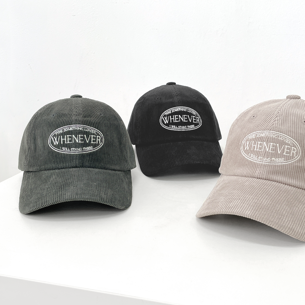 WHENEVER 코듀로이 골덴 남자 여자 볼캡 야구 모자