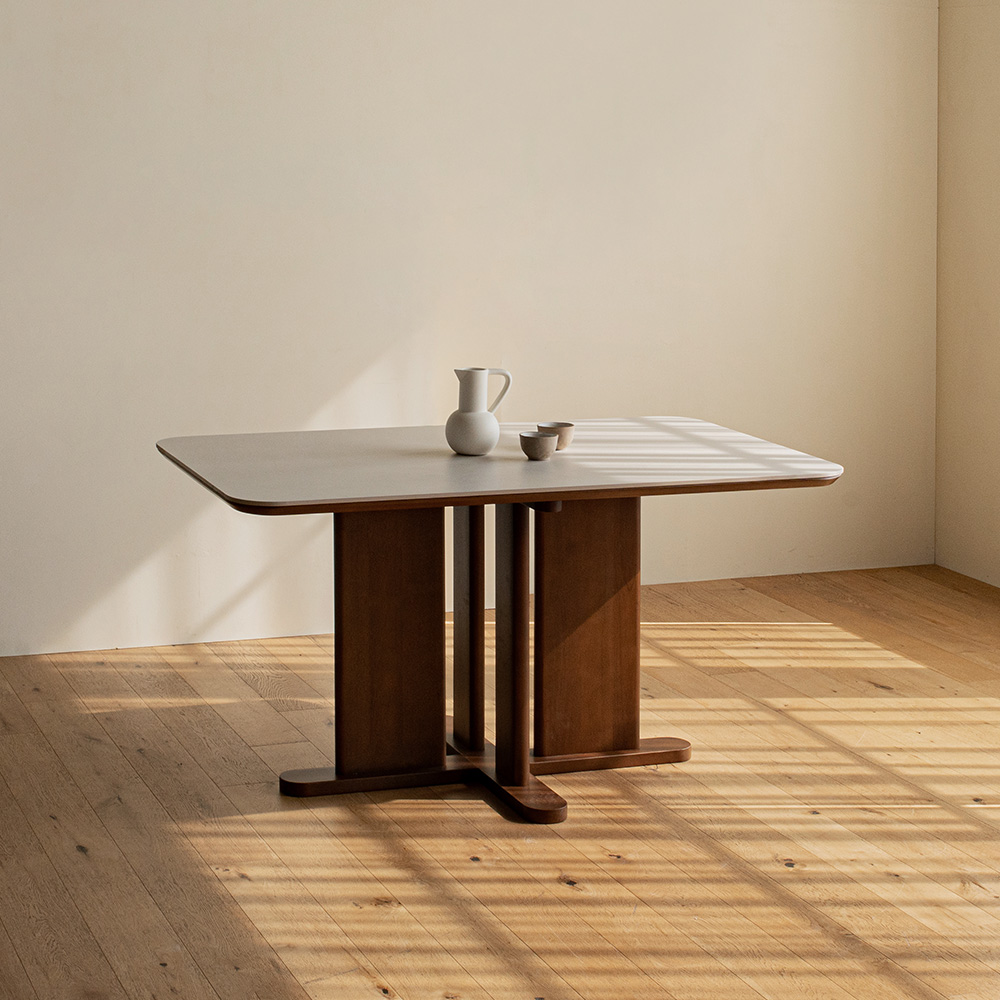 파레드 세라믹 식탁 테이블 4인용 1400 원목 사각