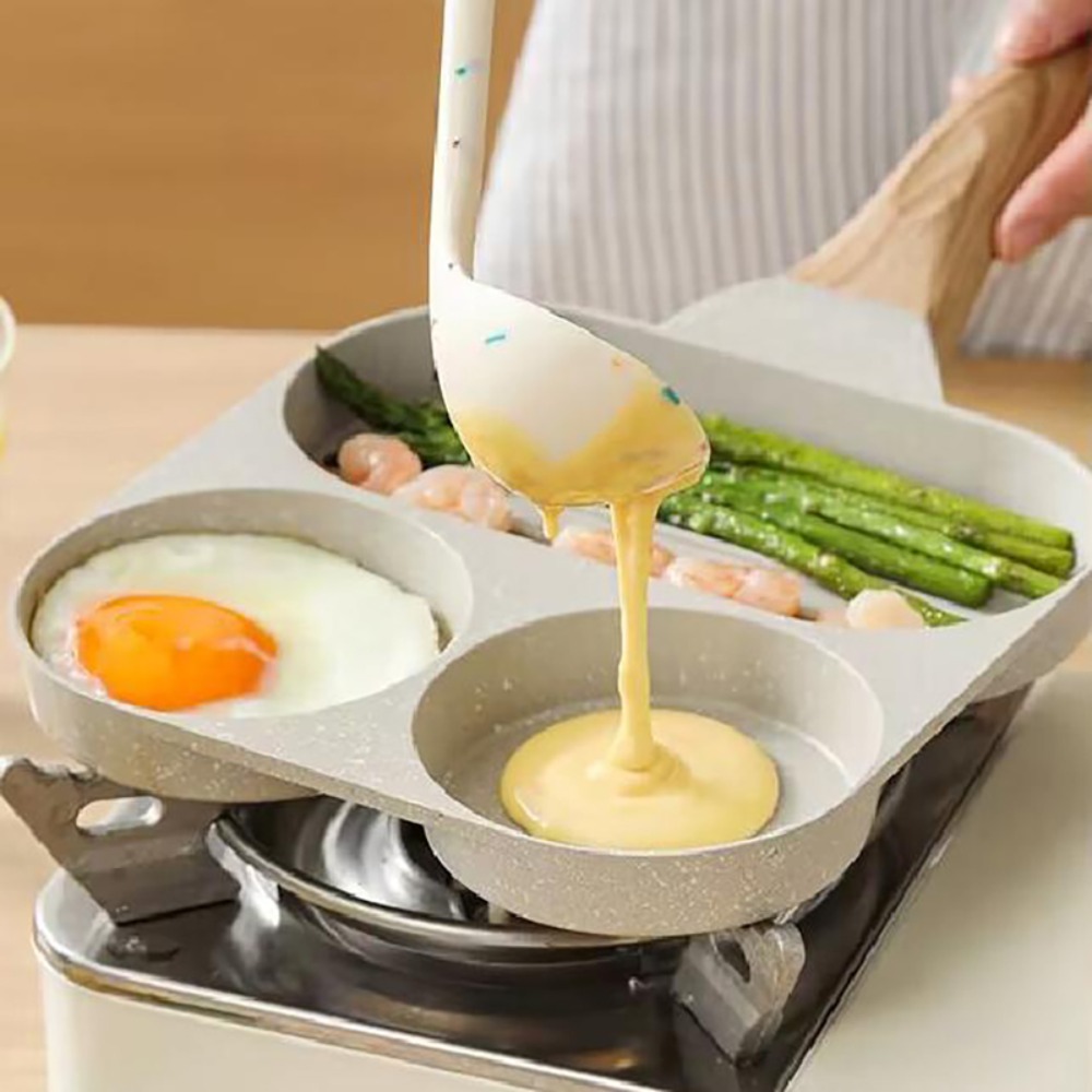 코팅 조리 프라 3구 오물렛 후라이팬 원형 계란 오믈렛 팬케이크 에그 브런치 멀티팬 - 상품 이미지