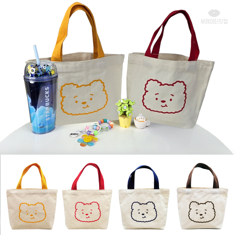 뷰레이터닷컴 프리제 캔버스 미니 에코백 데일리 손가방 인쇄가능