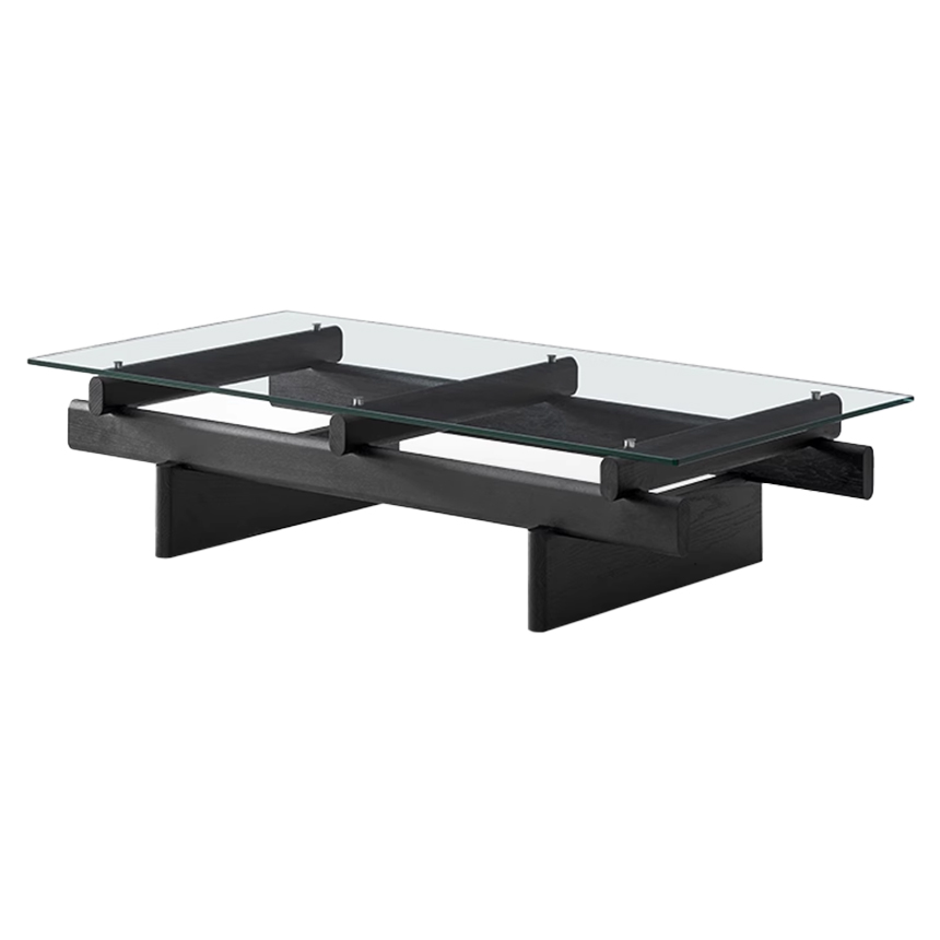 팀버링크 원목 거실 커피 티 테이블 M 블랙