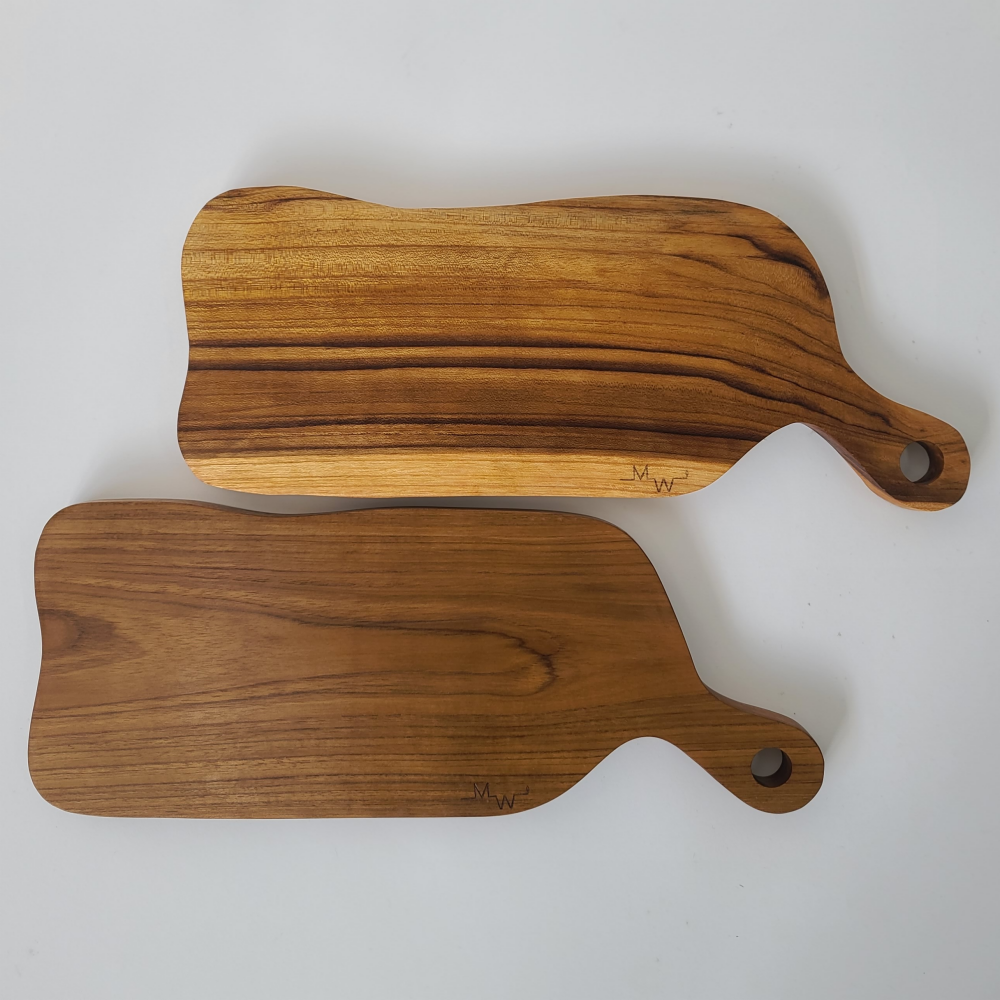 모어우드 나무도마 티크 원목 수제 웨이브도마