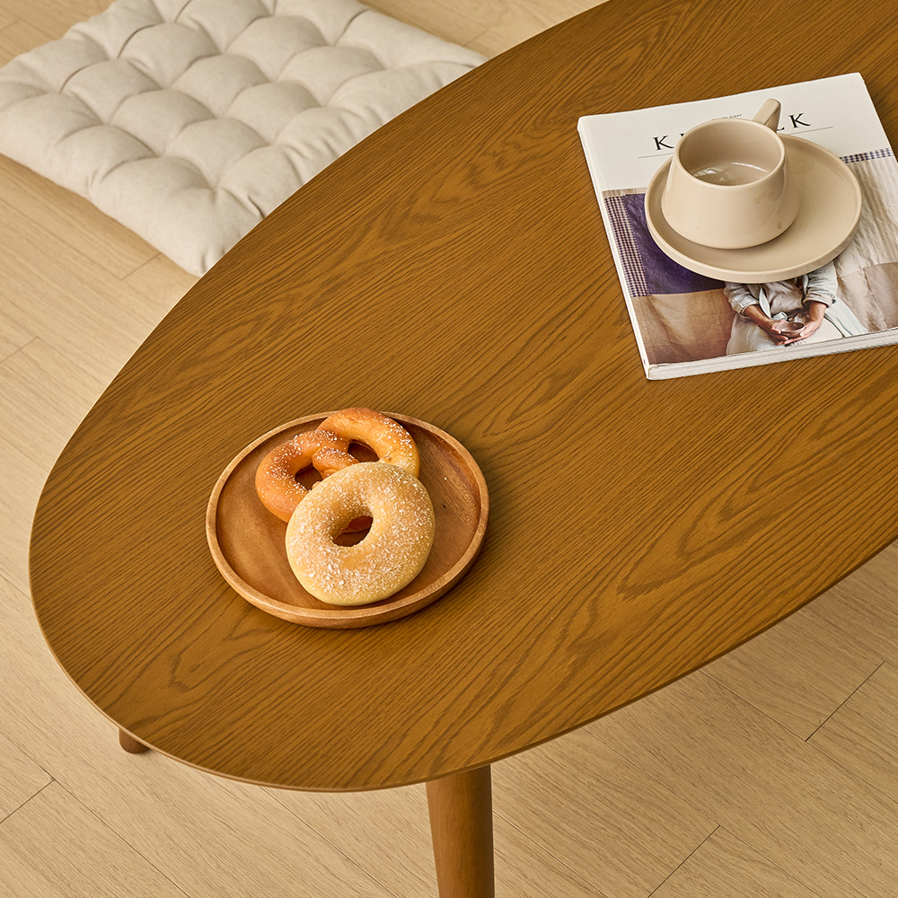 모드 낮은 거실 소파테이블 좌식 테이블 식탁 좌탁 밥상 타원형