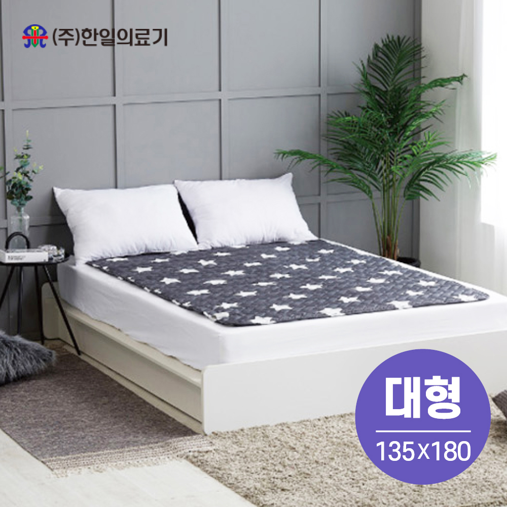 한일의료기 전자파없는 전기요 블랙앤화이트 스타 - 상품 이미지