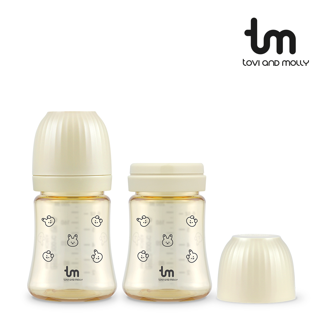 [토비앤몰리] 아기 배앓이 트윈 젖병 돗바니 바닐라 180ml 280ml 노꼭지 - 상품 이미지