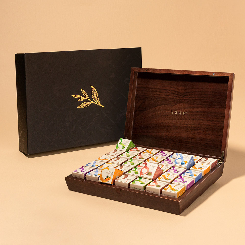 쌍계명차 큐브우드 35P 전통차선물세트(7종, 35입)