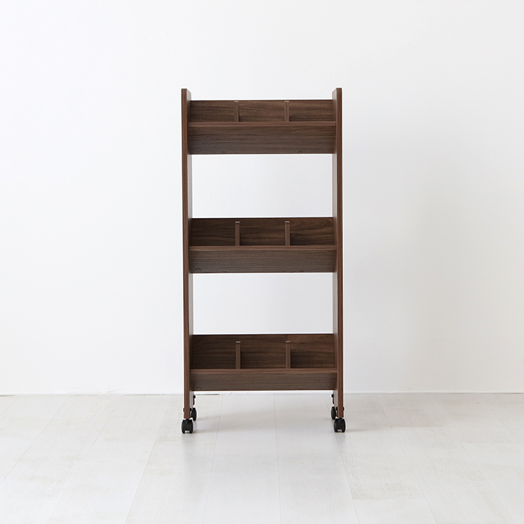 숄리드 책꽂이 트롤리 RKM11151 510x300x1110mm, 3단, 미들브라운 1361.6932