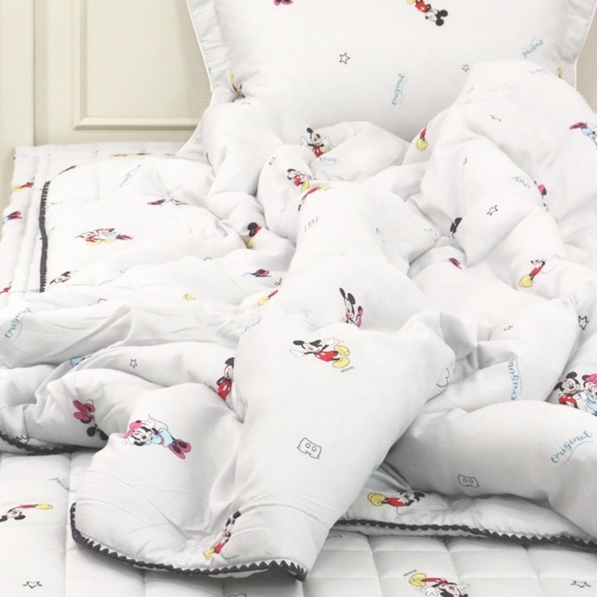 초코팬더 디즈니 미키마우스 모달100 부드러운 알러지케어 털안붙는 싱글 차렵이불 봄가을 S SS 겨울