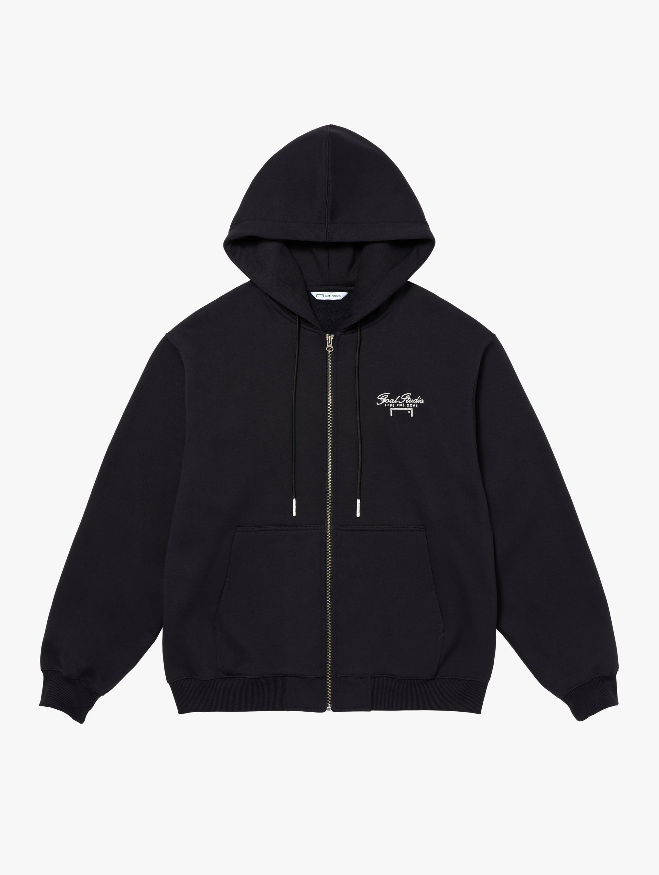BASIC BRUSHED FULL ZIP-UP HOODIE-DARK NAVY - 상품 이미지