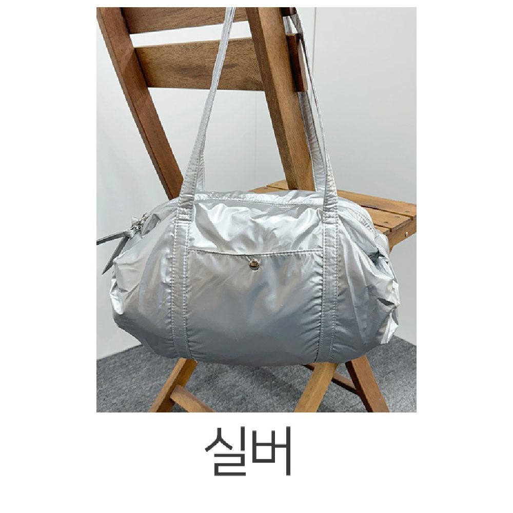 가벼운 캐주얼 운동 숄더백 심플한 미디엄 라지 라운드 초경량 빅사이즈 숄더가방 - 상세 이미지 3