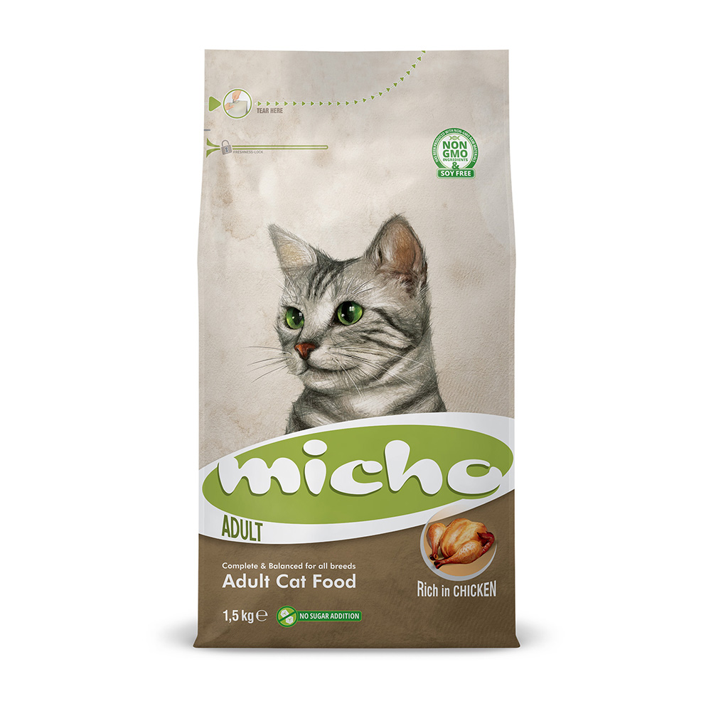 미쵸 어덜트 캣 치킨 1.5kg 고양이 사료 - 메인 이미지
