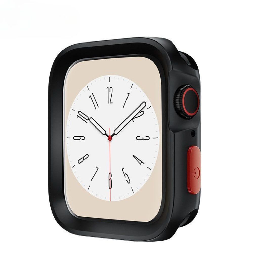 애플워치 10세대 액정 케이스 티타늄 도금 실리콘 베젤 커버 검정색 iwatch S9/8/7 45mm - 상세 이미지 5