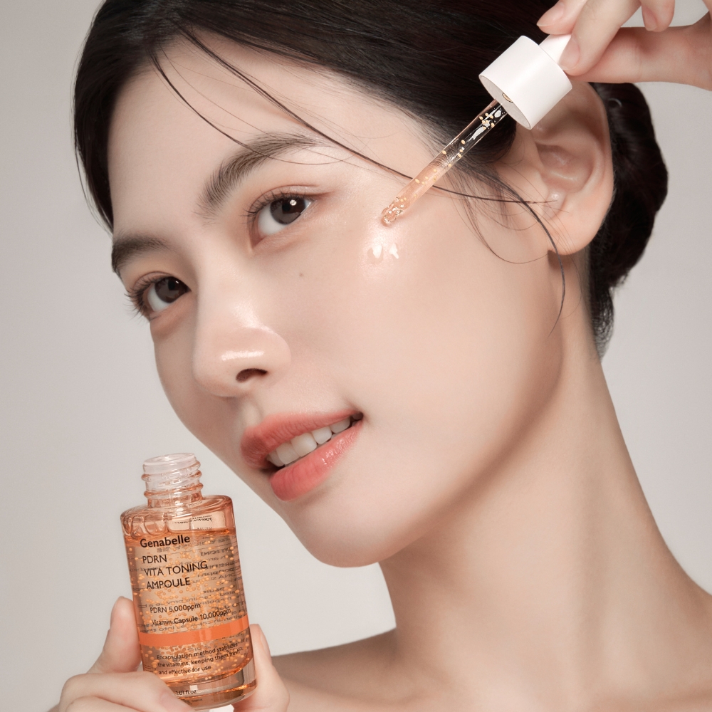 제나벨 PDRN 광채탄력 비타민 캡슐 토닝 연어앰플 30ml - 상품 이미지