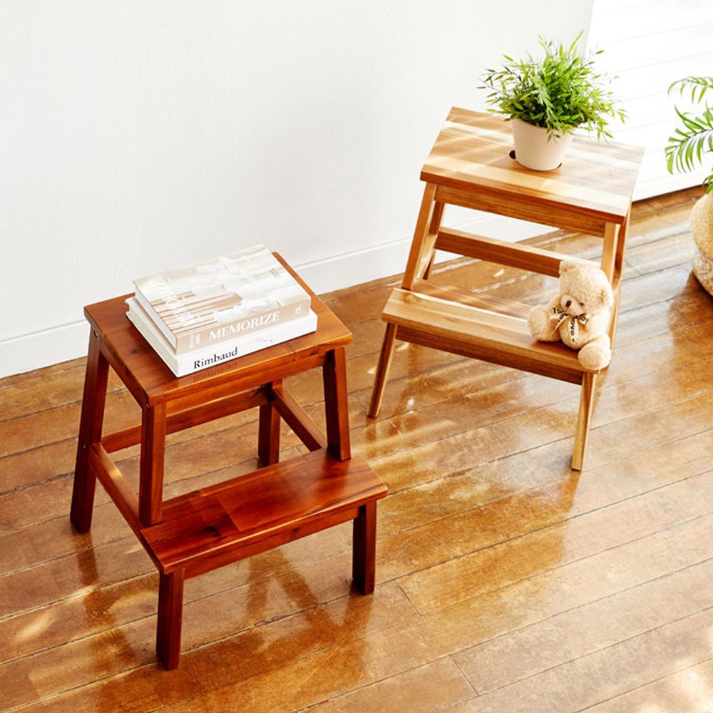 모브 스텝 원목 스툴 발디딤대 낮은 의자
