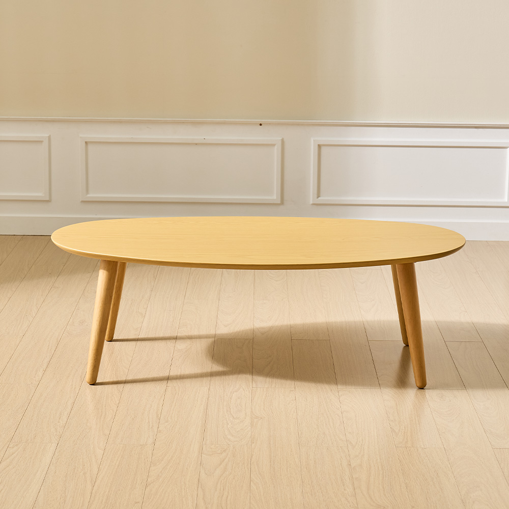 모드 낮은 거실 소파테이블 좌식 테이블 식탁 좌탁 밥상 타원형