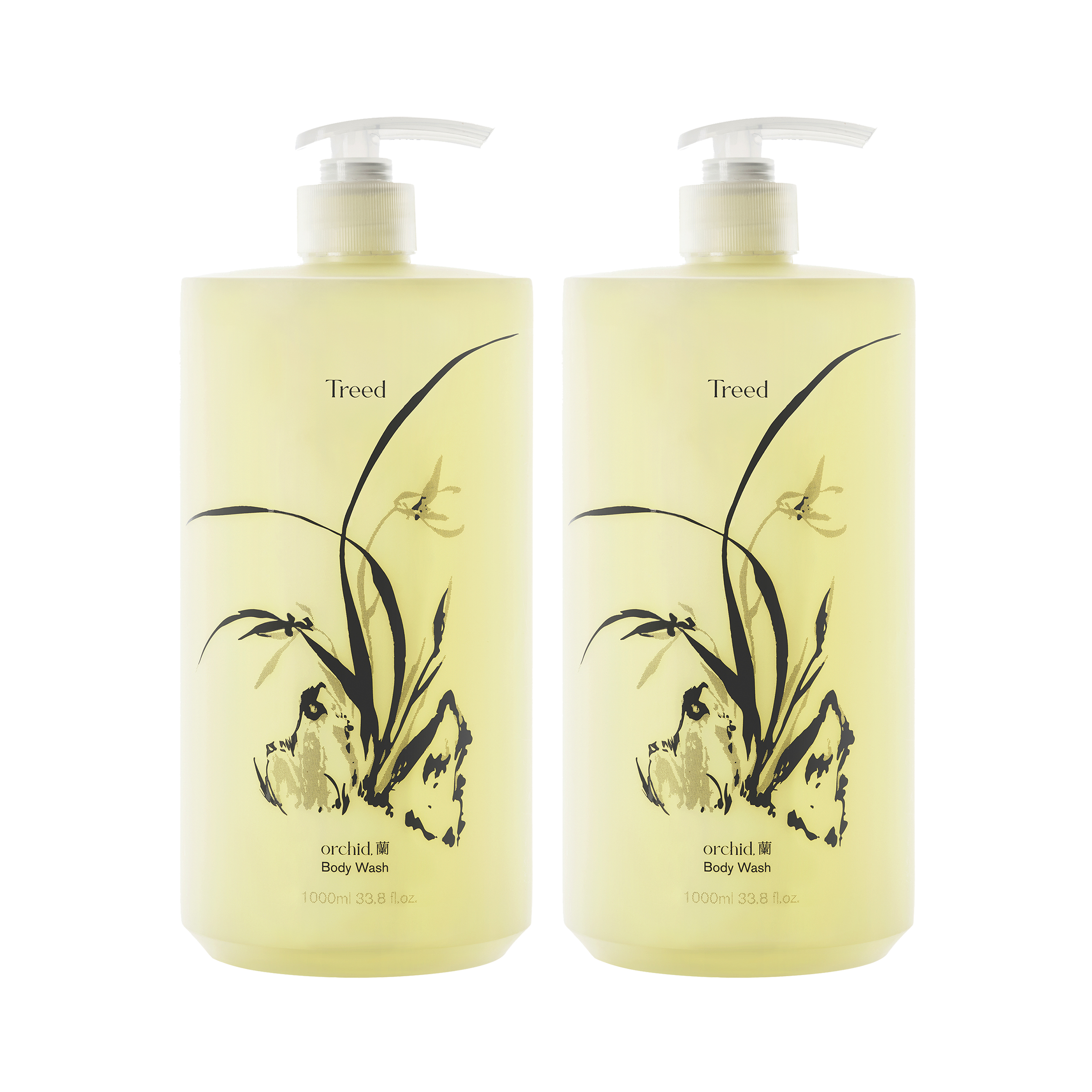 트리드 퍼퓸 바디워시 난초, 1L, 2개