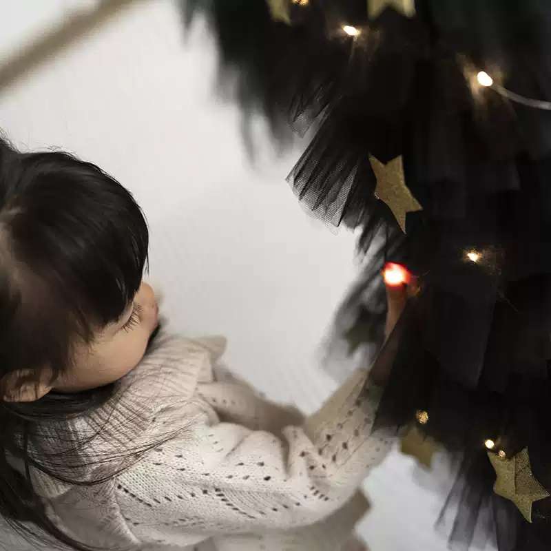블랙크리스마스트리 무장식 카페 소형 크리스마스 호텔 미니 - 상세 이미지 3