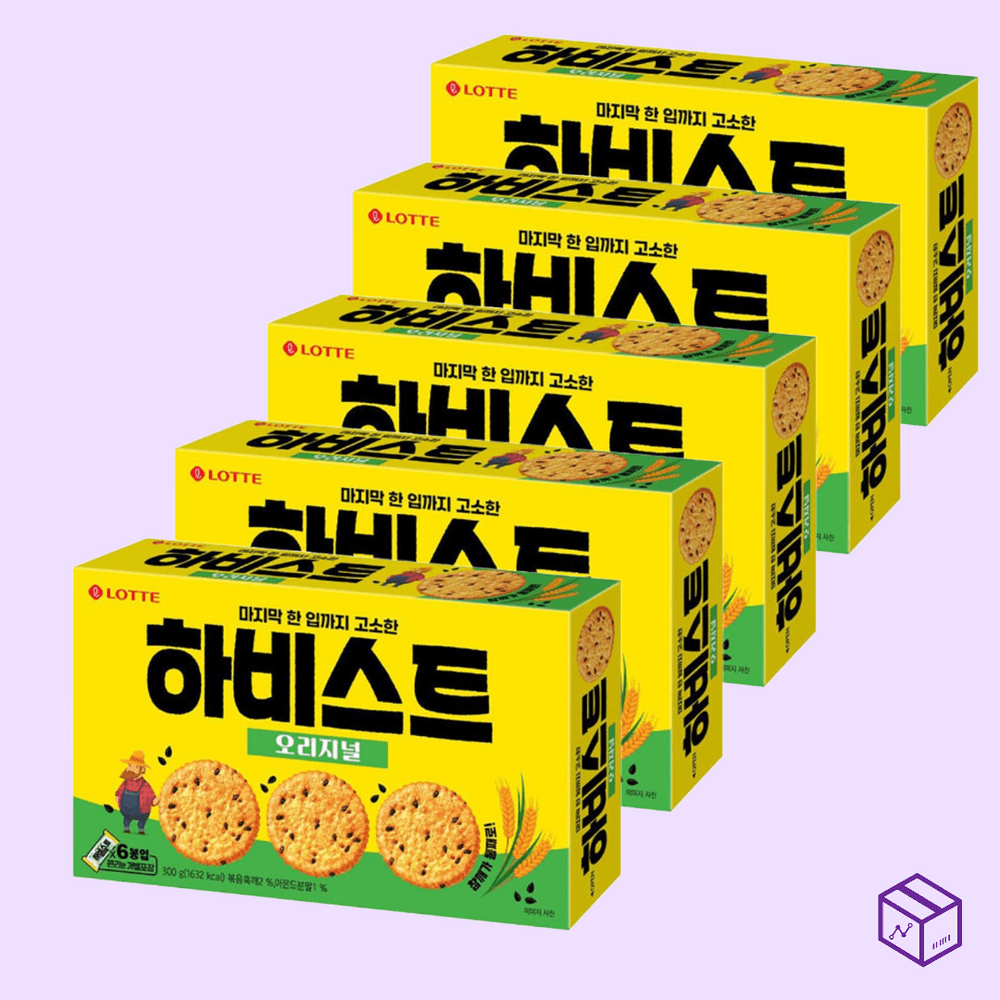 롯데웰푸드 하비스트 오리지널 탕비실 사무실 간식 300g 5곽 : 일동상사