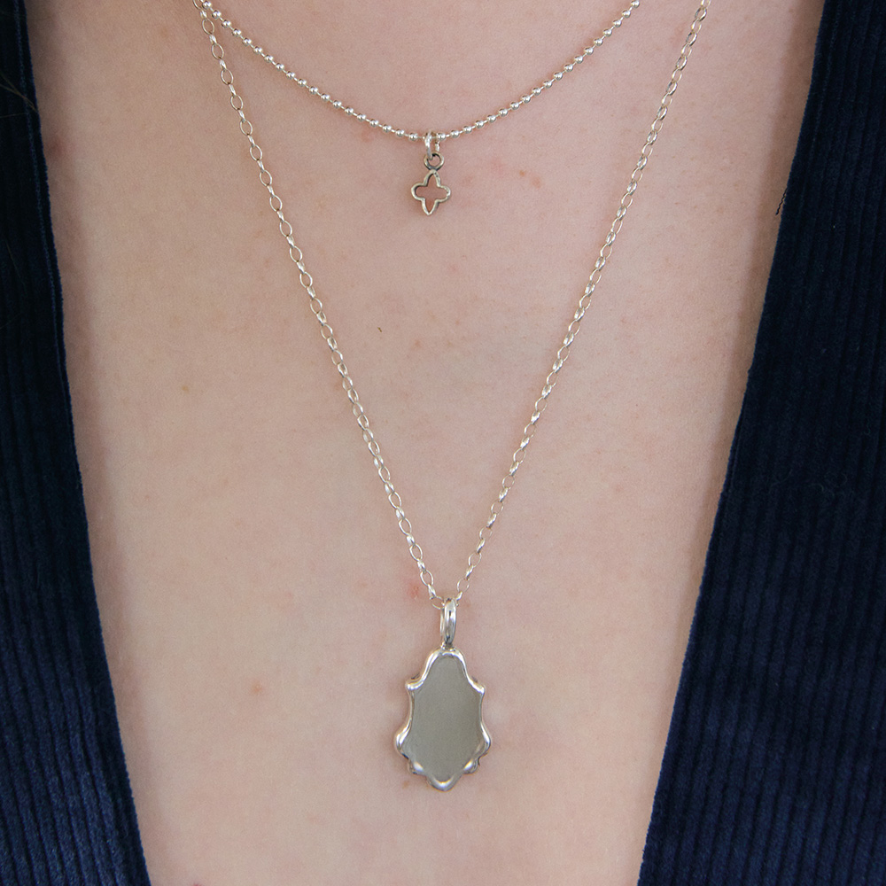 쉴드 네크리스 실버925 Shield Necklace - 상품 이미지