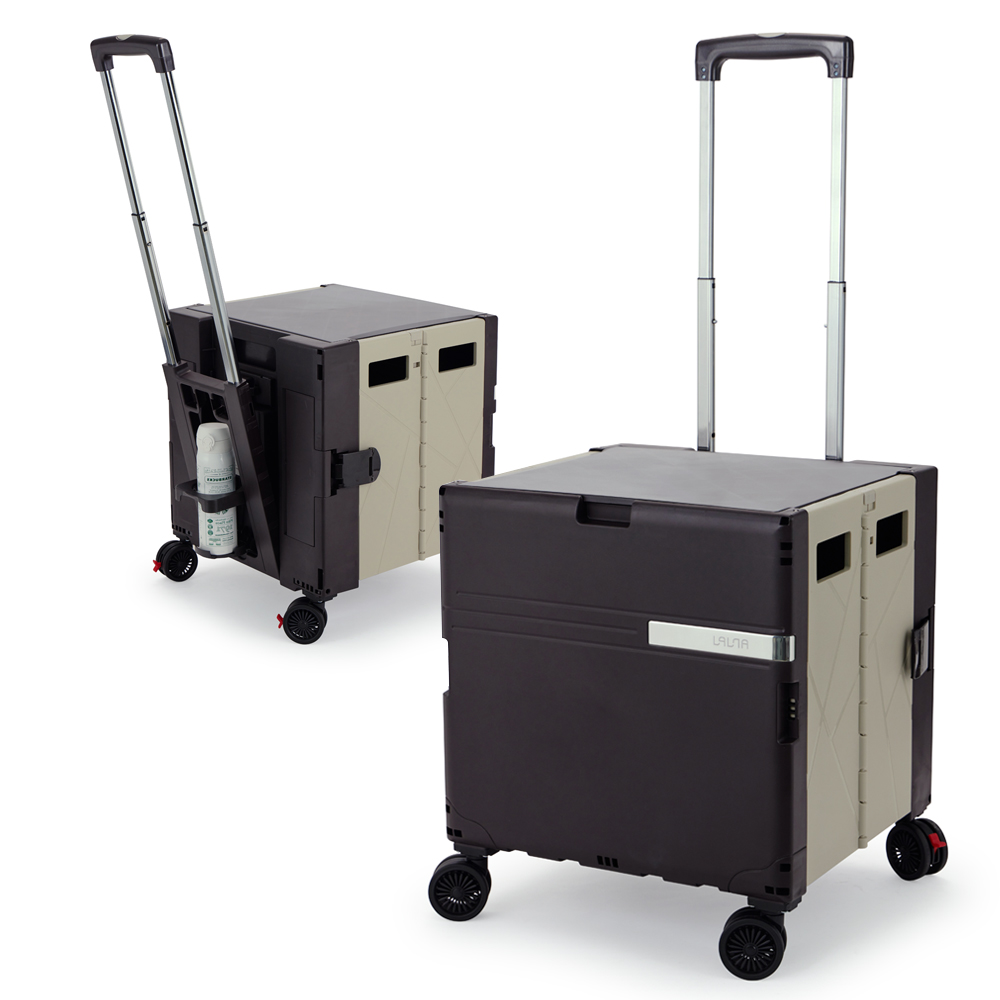 랄라 접이식카트 박스 시장 장바구니캐리어 마트 핸드 쇼핑 폴딩카트 4바퀴L