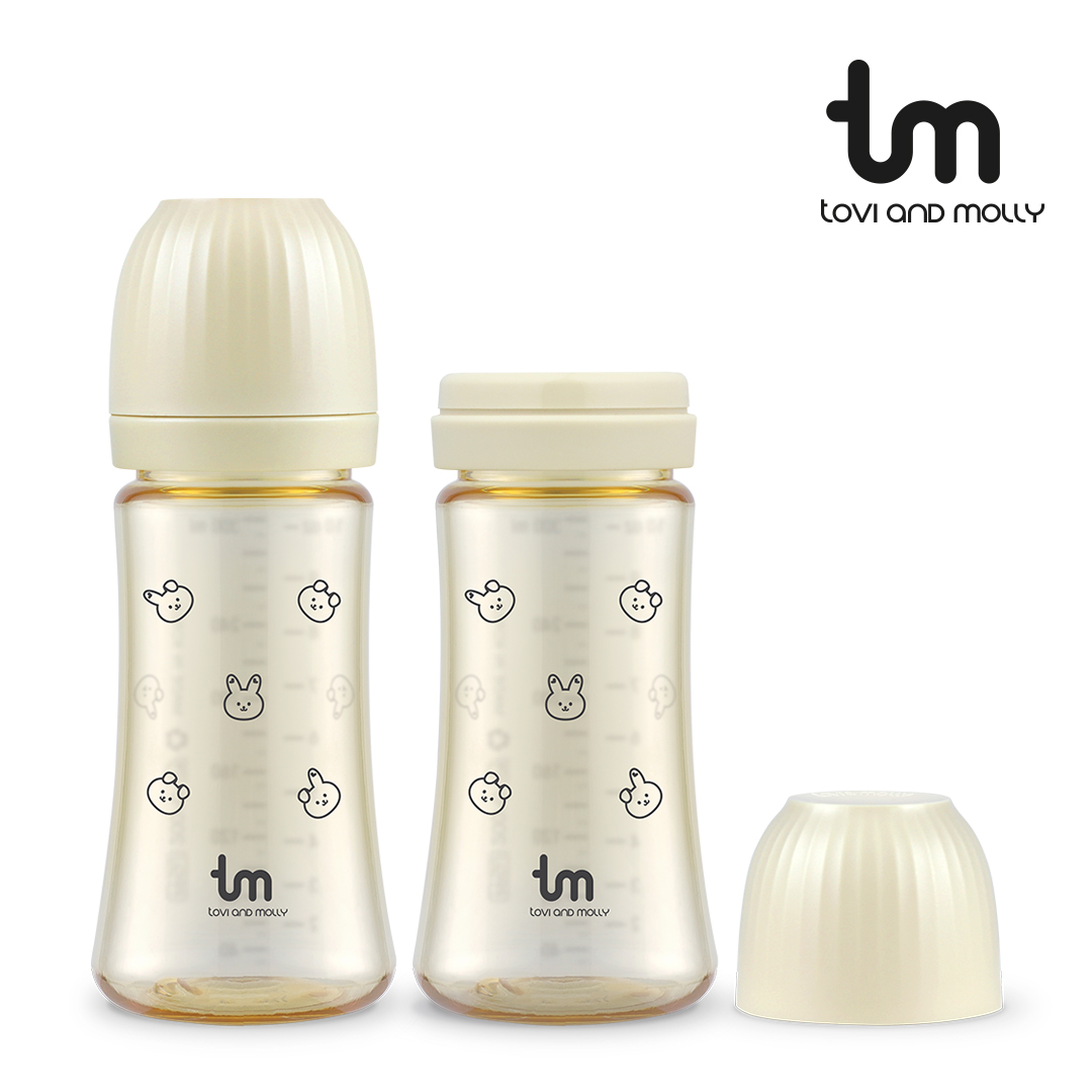 [토비앤몰리] 아기 배앓이 트윈 젖병 돗바니 바닐라 180ml 280ml 노꼭지 - 상세 이미지 2
