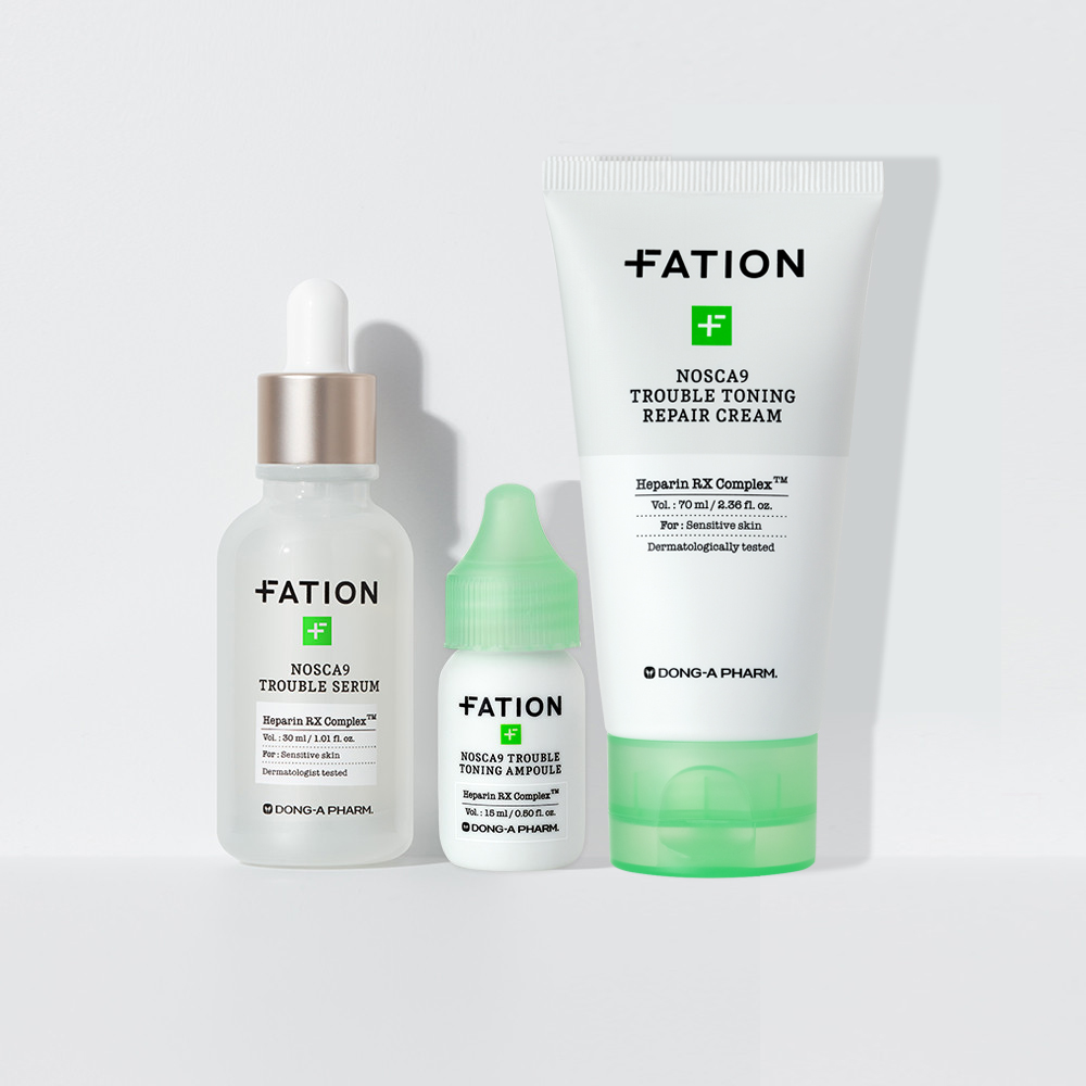 파티온 노스카나인 트러블흔적 3종 세트(세럼 30ml +흔적 앰플 15ml + 흔적 크림 70ml ) - 상품 이미지
