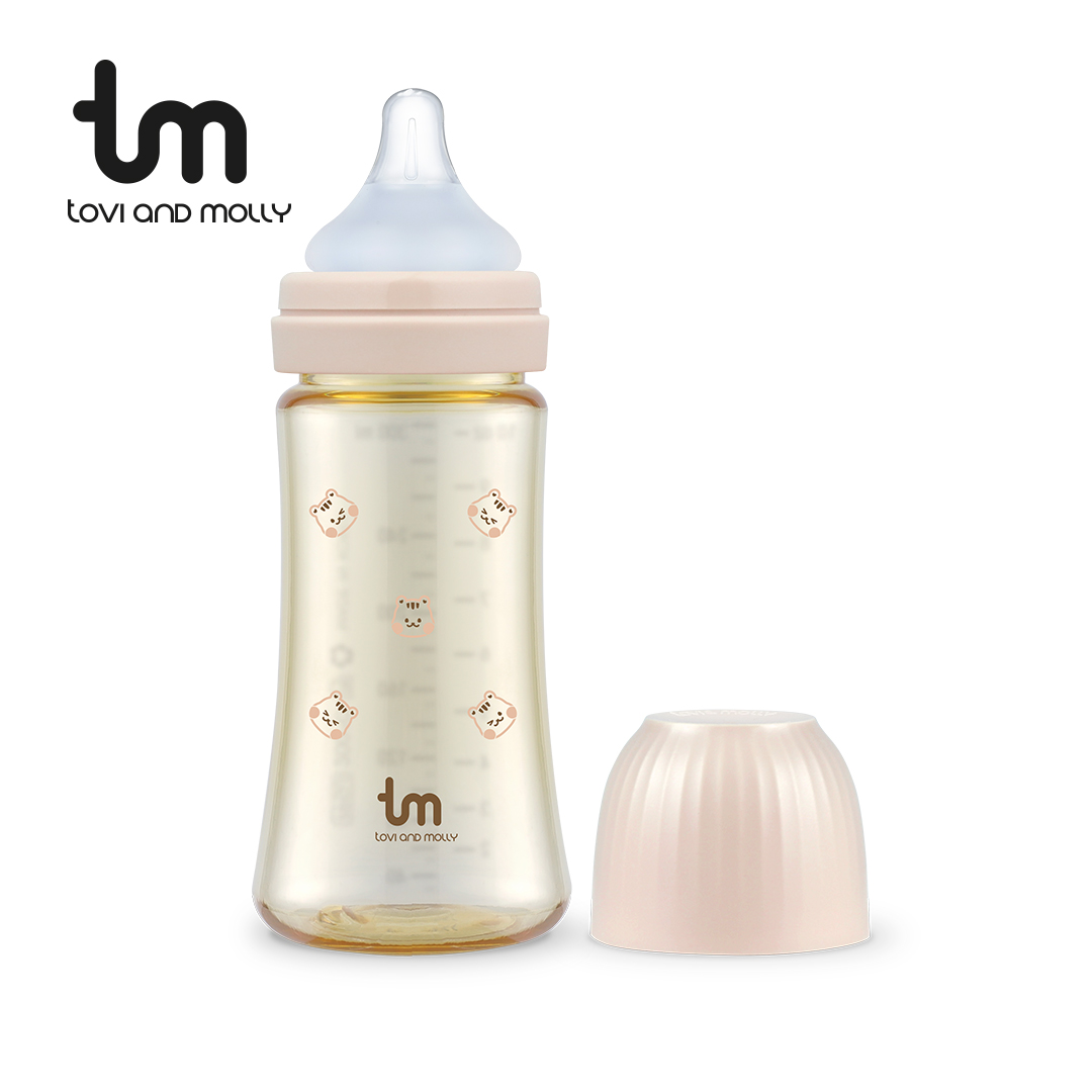 [토비앤몰리] 신생아 아기 배앓이 싱글 젖병 돗람이 핑크 180ml 280ml - 상세 이미지 2