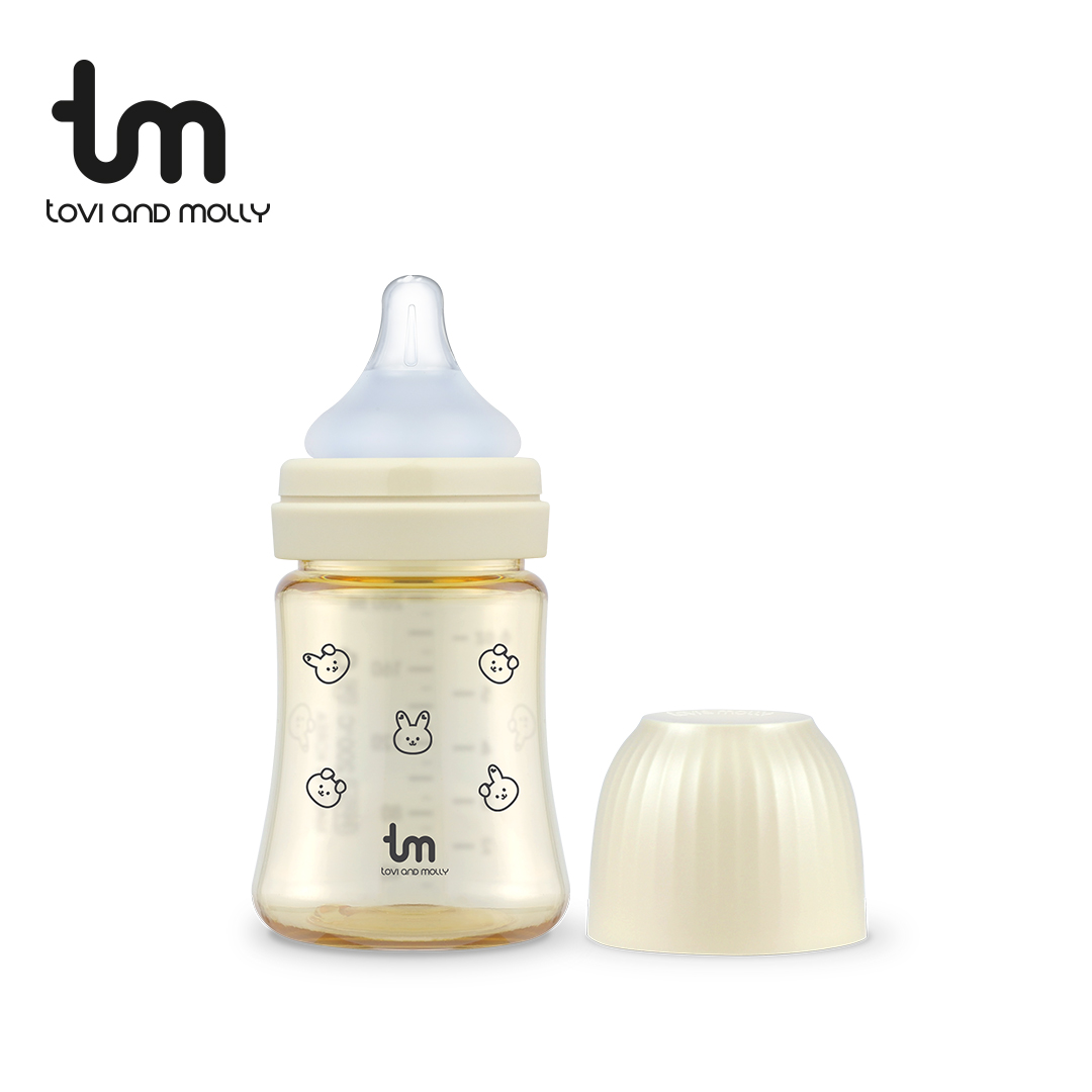 [토비앤몰리] 신생아 아기 배앓이 싱글 젖병 돗바니 바닐라 180ml 280ml - 상품 이미지