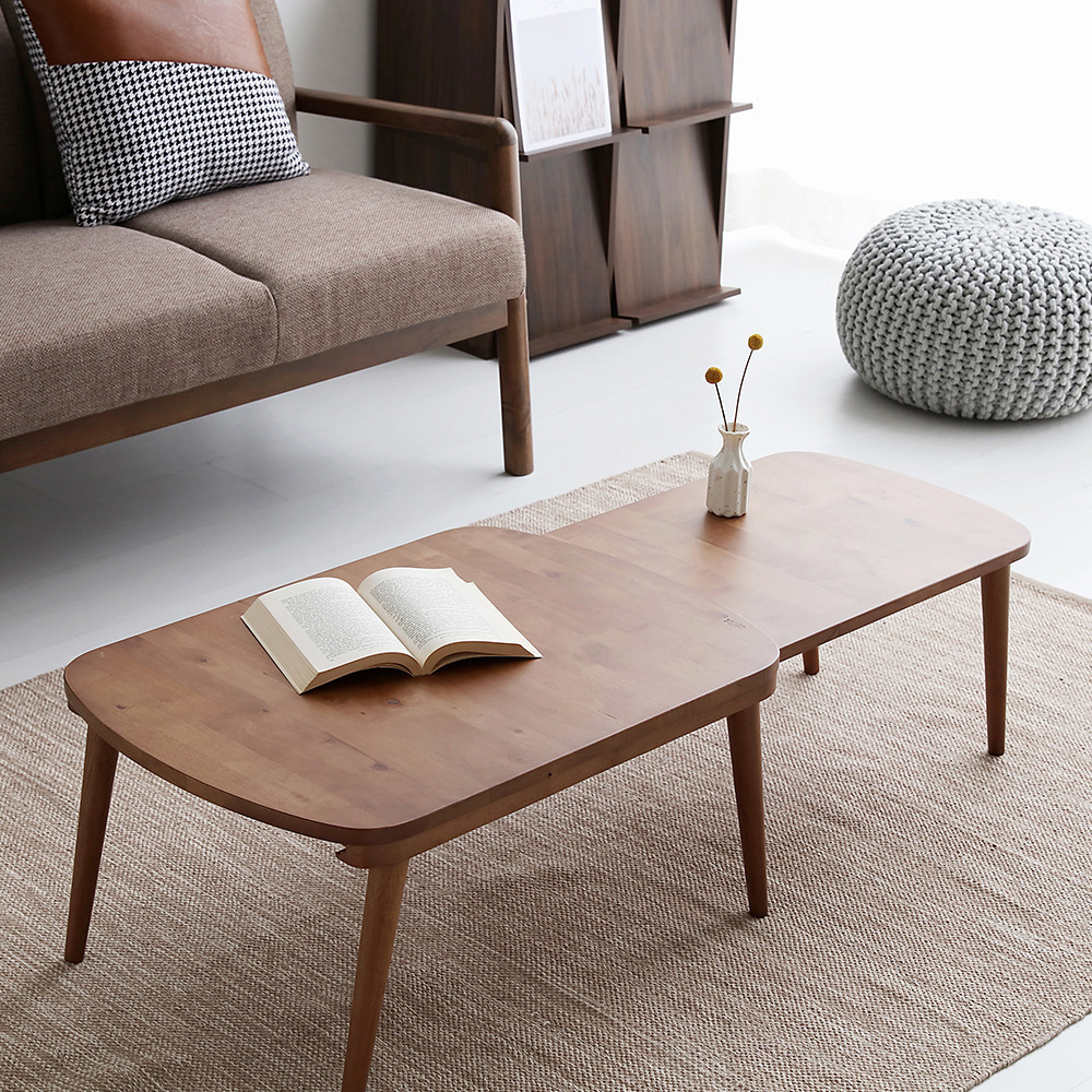 PONDU 확장형 테이블 고무나무 브라운 5673.0032