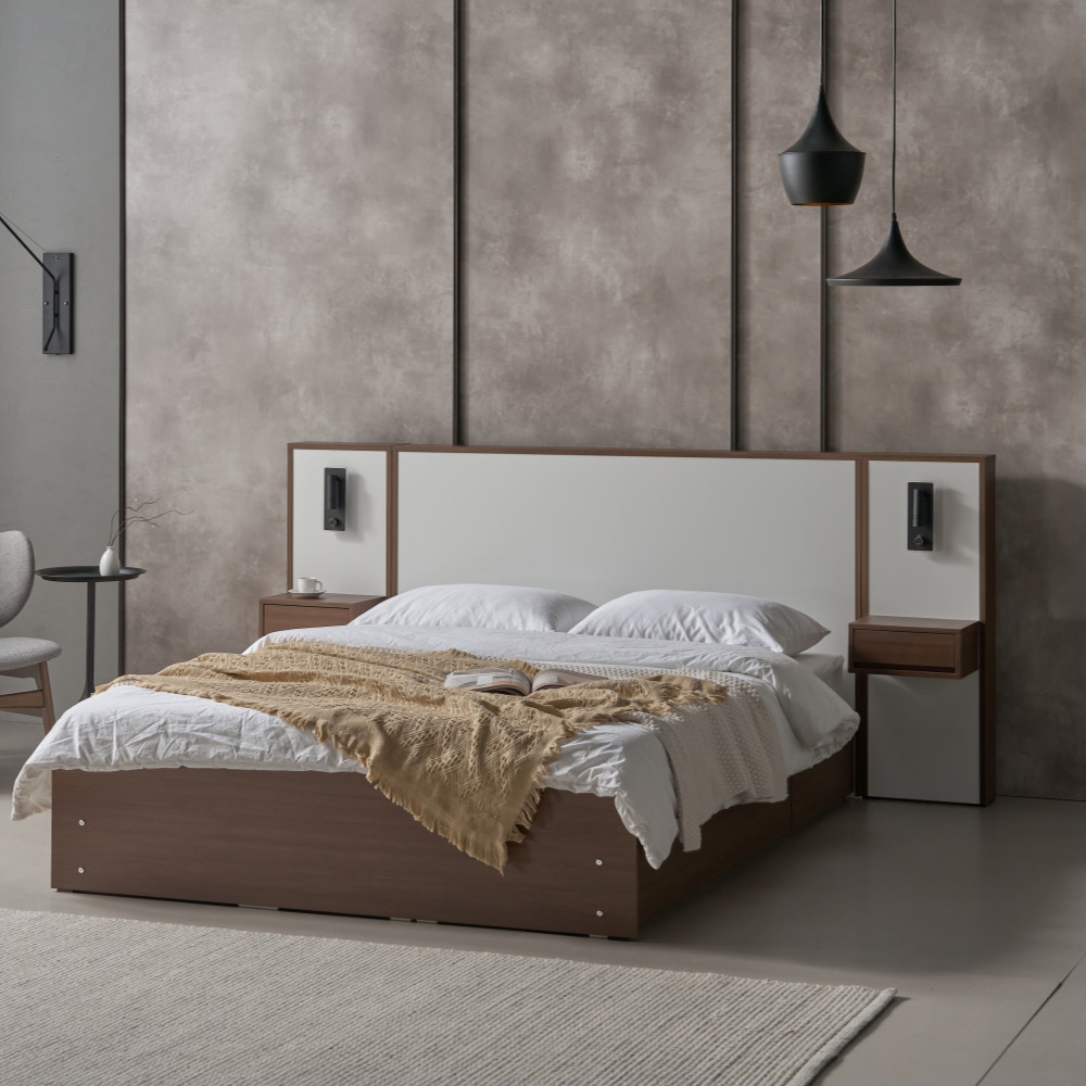 조이 퀸사이즈침대 월넛