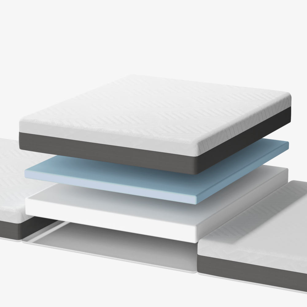 CSTM 맞춤형 1인용 3단 접이식 매트리스 싱글 탄탄한 침대 토퍼 수면매트 12cm MS