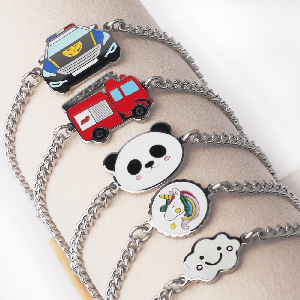 유니콘과 친구들 써지컬스틸 미아방지 팔찌 아기 유아 어린이