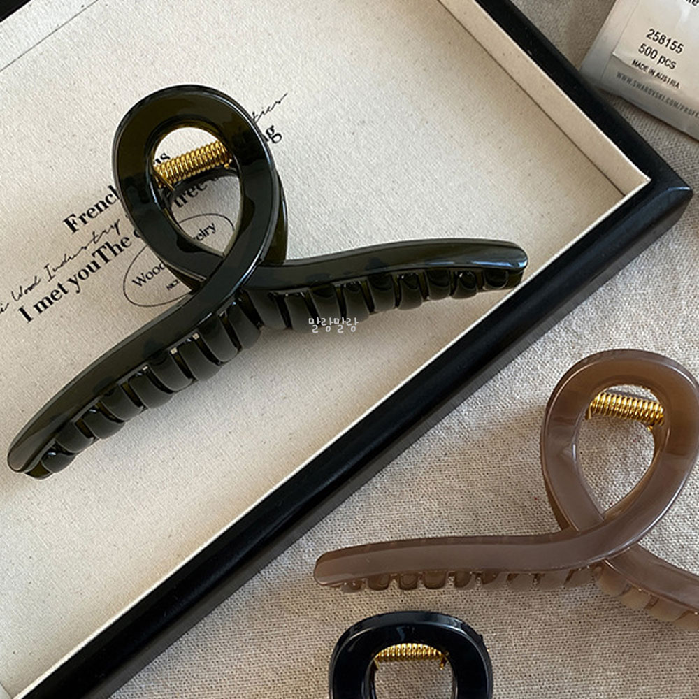 꼬임 15cm 대왕집게핀 빅사이즈 올림머리삔 - 상세 이미지 4