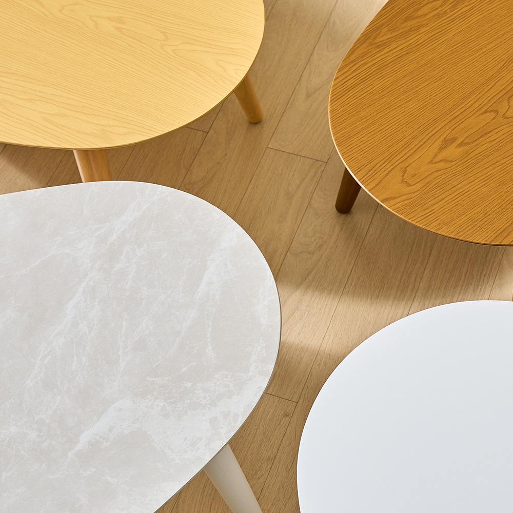 모드 낮은 거실 소파테이블 좌식 테이블 식탁 좌탁 밥상 타원형