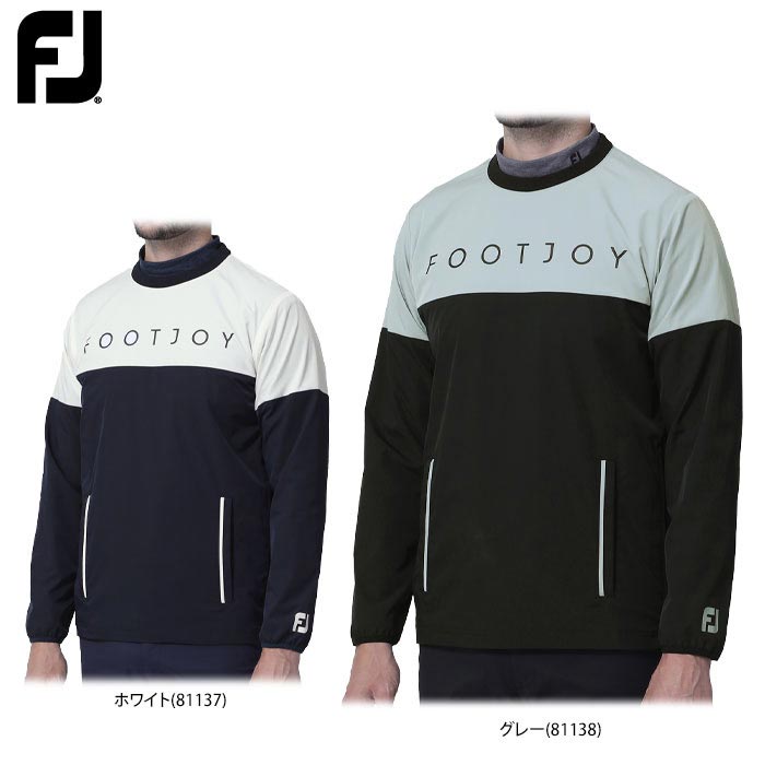 풋조이 FOOTJOY 긴팔 크루넥 풀오버 재킷 발수 로고 프린트 FJ-F23-O03 2컬러 - 상품 이미지
