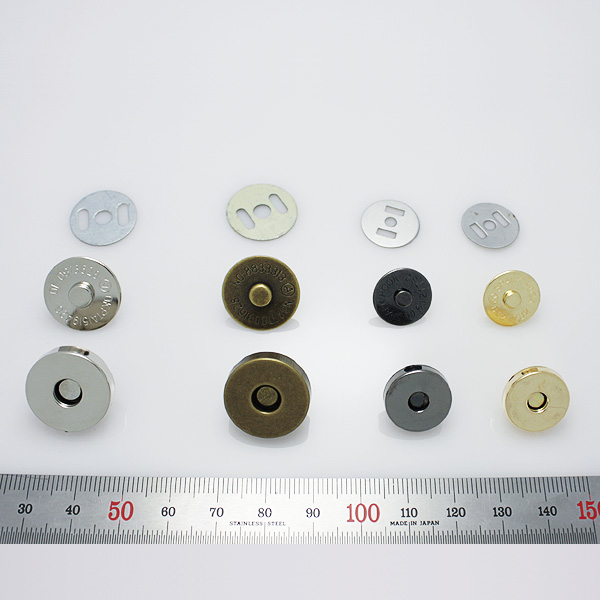 EC01 국산 자석 후크 니켈 14mm 4개 외 가방 똑딱이 단추 부자재 가죽 공예 리버스몰 - 메인 이미지