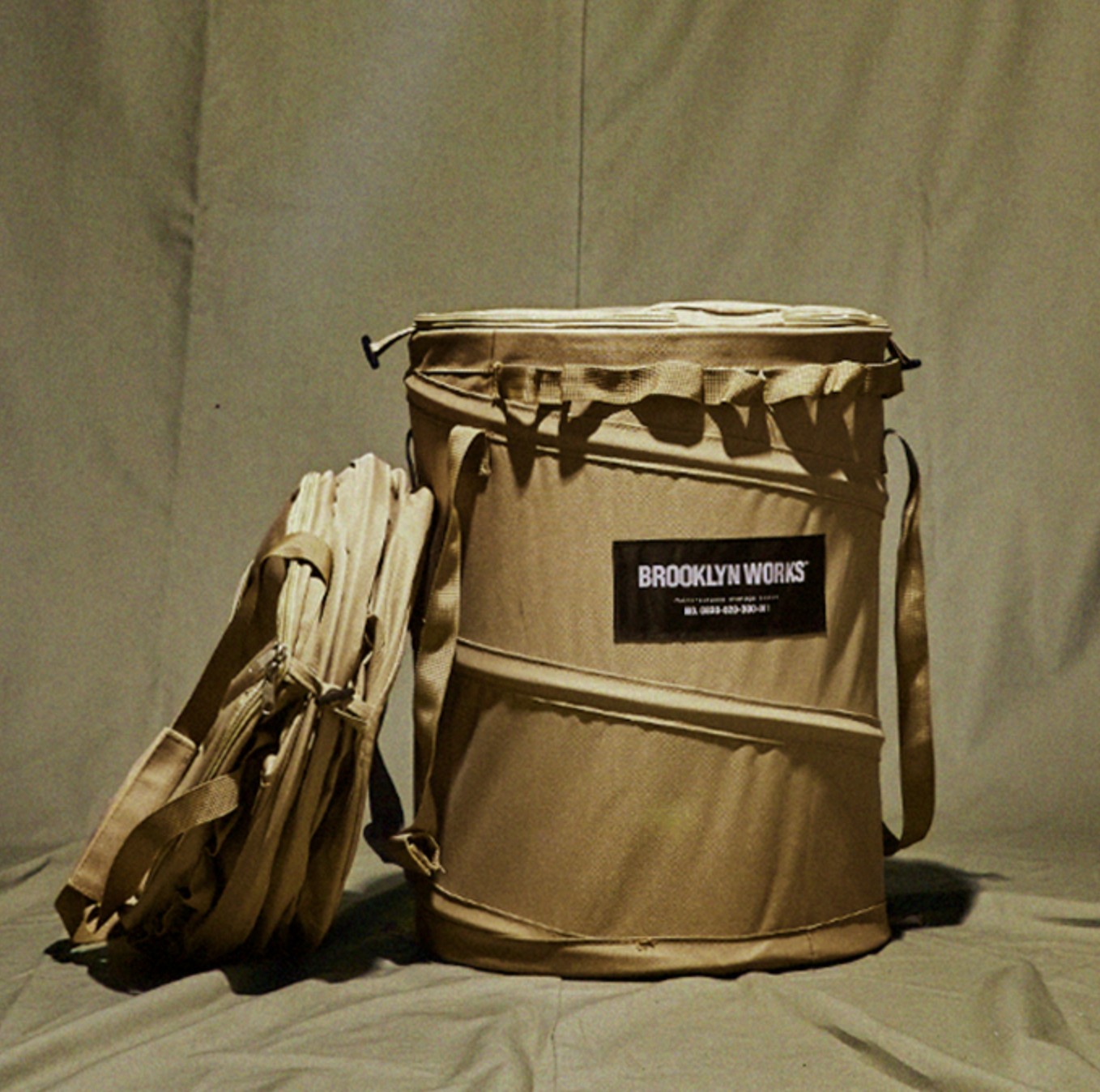 브루클린웍스 팝업 백 휴지통 쓰레기통 바스켓 접이식 휴대용